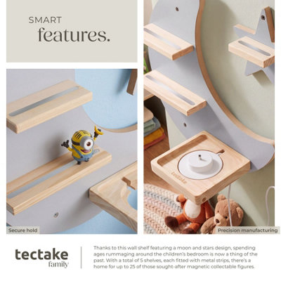 Wall Shelf Mylittlestory Star Holds Up to 25 Tonies  - grey