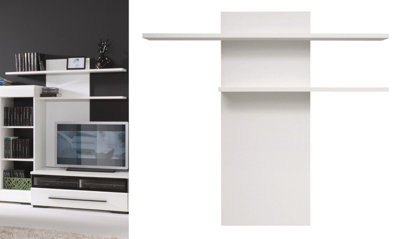 Wall Shelving Panel 130cm Shelf 90cm Shelf Floating Storage Display White Fever