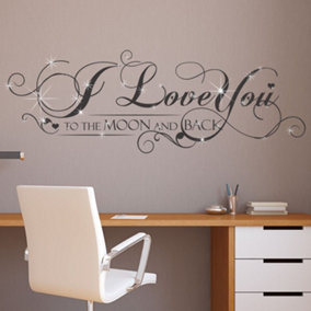 Wall Sticker Decal Love Mural Decoration Art Paper Quote Home, 100cm x 35cm