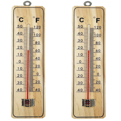Wall Thermometer for Indoor and Outdoor Use Ideal for Garden Pack of 2