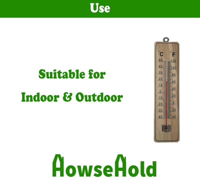 Wall Thermometer for Indoor and Outdoor Use Ideal for Garden Pack of 2 - 4