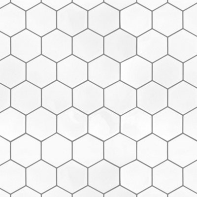 Wall Tile Hexagon 30.5x30.5cm White 5 Tiles Per Pack