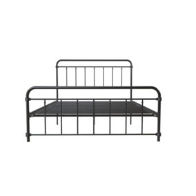 Wallace Metal Bed Black, Double