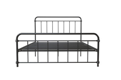 Wallace metal bed in black, double