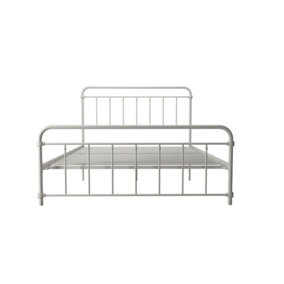 Wallace metal bed in white, double