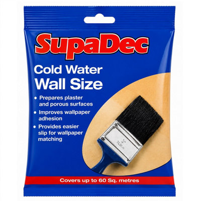 Wallpaper Cold Water Wall Size Adhesive Paste Plaster Porous Surface