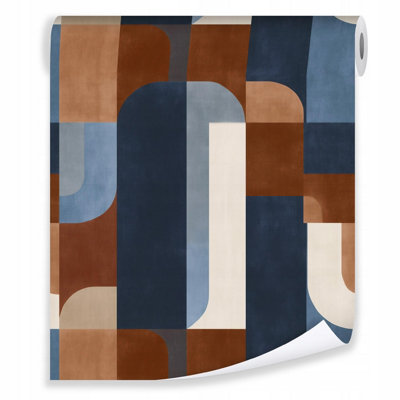 Wallpaper For Living Room Bedroom Kitchen Abstract Geometric Non-Woven Modern Rolle 10 m x 50 cm + Paste