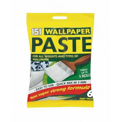 Wallpaper Paste Adhesive Strong Hold for 5 Rolls of Wallpaper Easy to ...