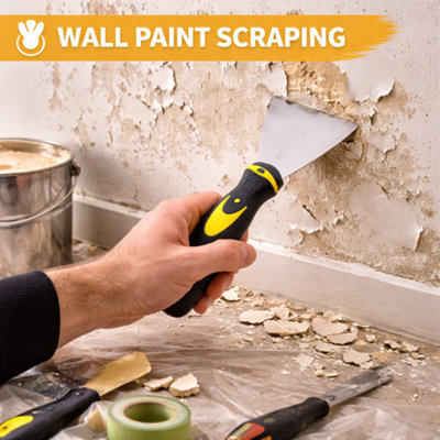 Wallpaper Scraper 3 Inch Stainless Steel Paint and Putty Scraper Soft ...