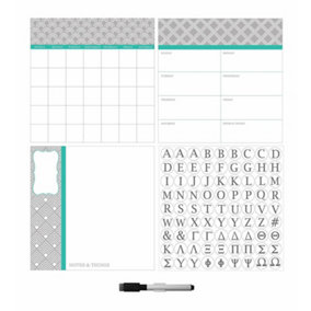 Wallpops 3 Pack - Large Self-Adhesive Calendar Planner Message Note Board Wall Stickers