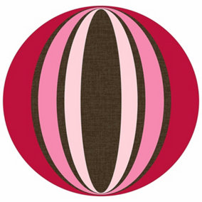 Wallpops, 4 x Large Self-Adhesive Pink/Red Geometric Circle Wall Stickers