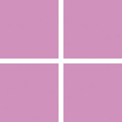 Wallpops 4 x Large Self-Adhesive Plain Pink Square Wall Stickers