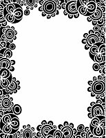 Wallpops Black & White Bali Floral Self-Adhesive Dry Erase Message Note Board