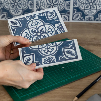 Wallpops Caeli Self-Adhesive Vinyl Wall Tiles 15.24cm(W) 15.24cm(H) 1.2mm(D) Pack of 72 (1.67sqm)