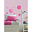 Wallpops Children's Kids Pink & Green Floral Dots Bedroom Wall Stickers