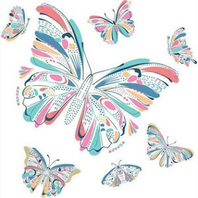 Wallpops Colourful Butterfly Girls Bedroom Wall Art Stickers