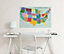 Wallpops Large Self-Adhesive Colour Your Own USA America Map Wall Art Sticker