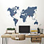 Wallpops Large Self-Adhesive Destination World Map With Marker Pen & Stickers