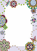 Wallpops Large Self-Adhesive Floral Dry Erase Write On Message Note Board