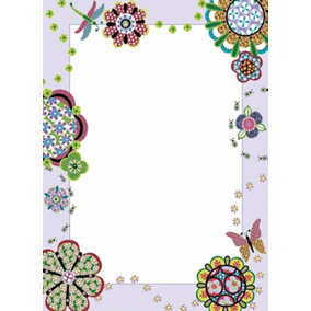 Wallpops Large Self-Adhesive Floral Dry Erase Write On Message Note Board