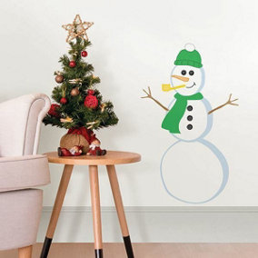 Wallpops Large Self-Adhesive Kids Christmas Snowman Wall Art Stickers