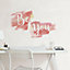 Wallpops Large Self-Adhesive Pink Be You Word Quotes Wall Art Stickers