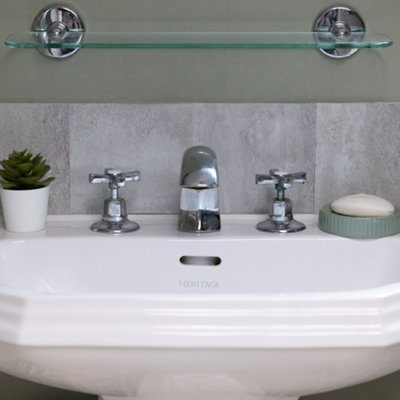 Wallpops Nash Self-Adhesive Vinyl Wall Tiles 15.24cm(W) 15.24cm(H) 1.2mm(D) Pack of 12 (0.28sqm)