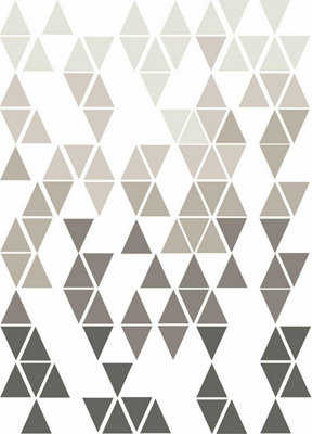 Wallpops Natural Beige Grey Geometric Triangles Wall Stickers