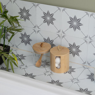 Wallpops Solis Self-Adhesive Vinyl Wall Tiles 15.24cm(W) 15.24cm(H) 1.2mm(D) Pack of 72 (1.67sqm)