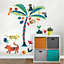 Wallpops Tropical Animal Rainforest Large Kids Bedroom Wall Stickers Murals