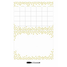 Wallpops Twin Pack - Large Self-Adhesive Dry Erase Monthly Calendar & Message Board