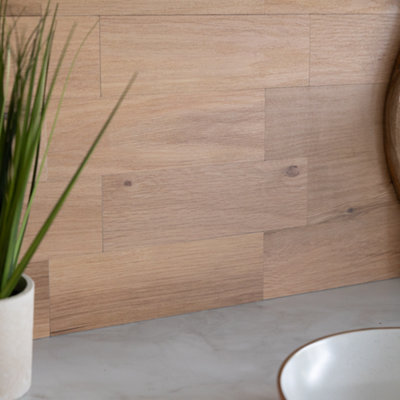 Wallpops Wooden Panel Natural Premium Self Adhesive Vinyl Wall