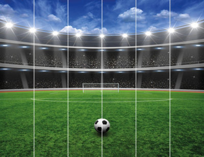 Walltastic Football Crazy Multicolour Smooth Wallpaper Mural 8ft high x 10ft wide