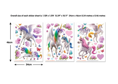 Walltastic Magical Unicorn Multicolour Wall Stickers
