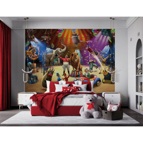 Walltastic The Circus Multicolour Smooth Wallpaper Mural 8ft high x 10ft wide