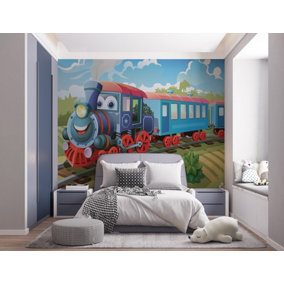 Walltastic Traintastic Multicolour Smooth Wallpaper Mural 8ft high x 10ft wide