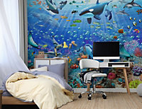 Walltastic Underwater Scene Multicolour Smooth Wallpaper Mural 8ft high x 10ft wide