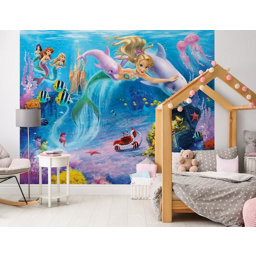 Walltastic Wallpaper Mural Multicolour Mermaids 3D effect Matt Mural
