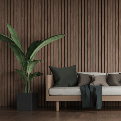 Walnut Acoustic Wood slat wall Panel - Grand