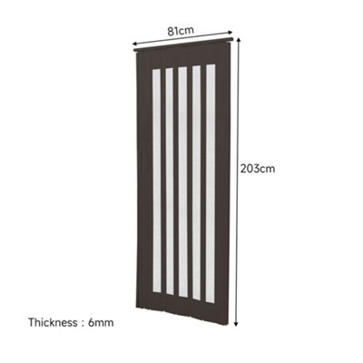 Walnut Effect PVC Folding Accordion Door Interior Sliding Doors 81cm W x 203cm H
