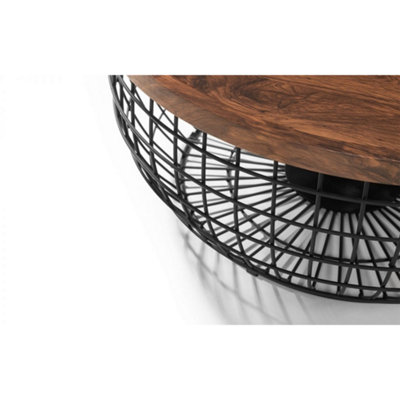 Walnut Effect Storage Coffee Table