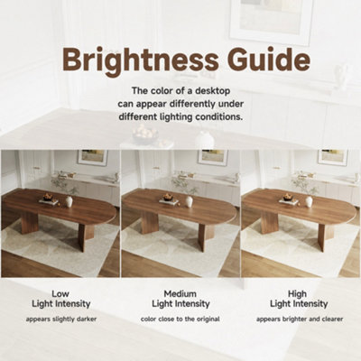 Walnut Extendable Dining Table (160-200cm) - 6-8 Seater MDF, Rounded Corners, Modern Style for UK Homes