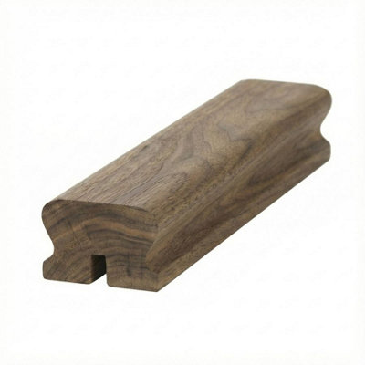 Walnut Handrail LHR 3.6m - 13mm Groove For Square Metal Spindles UK ...