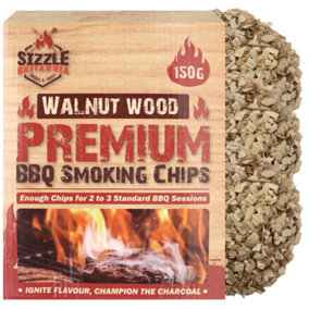 Walnut Wood Chips for Smoking Food 150g , Smoking Wood Chips,  Smoker Pellets for Grilling , Walnut BBQ Wood Chips