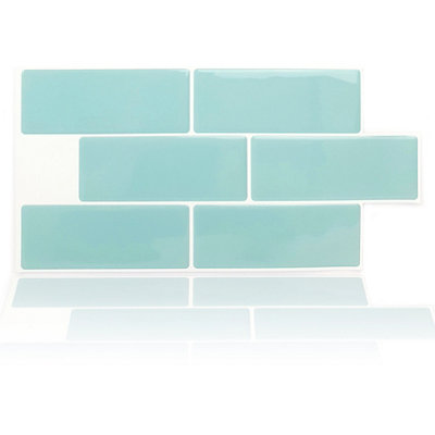 Walplus 12 Pcs 30.5x15.4cm Peel and Stick Wall Tiles Sticker - Self Adhesive Stick on Tiles for Kitchen Bathroom
