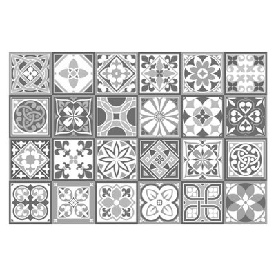 Walplus 24 Pcs 15cm x 15cm  Purbeck Stone Peel and Stick Wall Tiles Sticker - Self Adhesive Stick on Tiles for Kitchen
