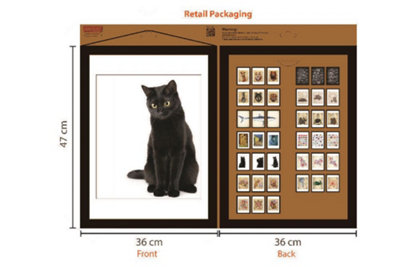 Walplus 2in1 Black Cat thinking Poster Multicoloured - 4