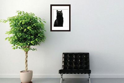 Walplus 2in1 Cute Black Cat Poster Multicoloured