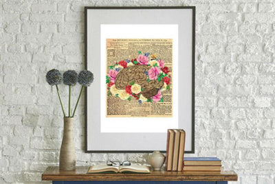 Walplus 2in1 Flowery Brain Poster Multicoloured - 3