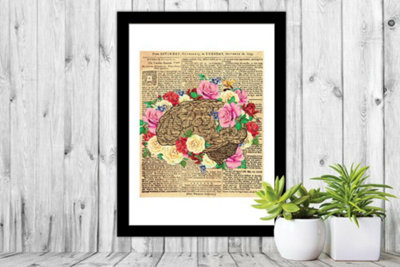 Walplus 2in1 Flowery Brain Poster Multicoloured - 4